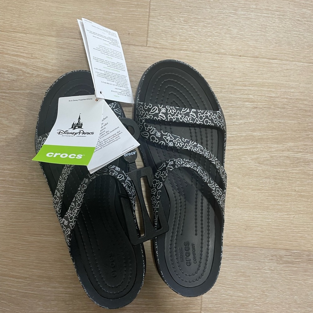 Disney Parks Crocs Black Sandals